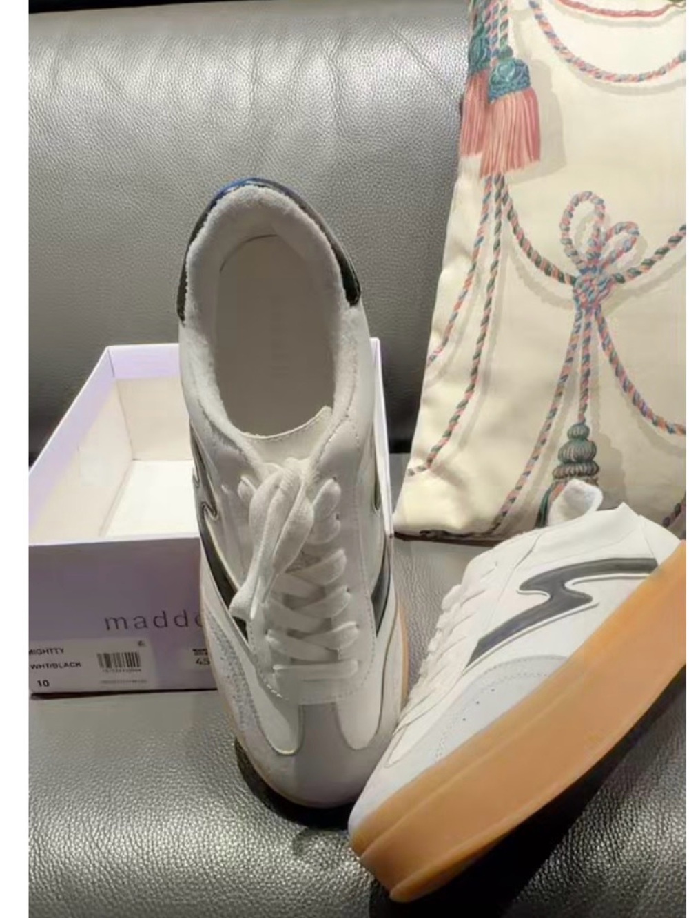Madden Girl White Sneakers with Gum Sole